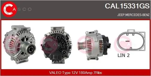 Generator 12 V CASCO CAL15331GS