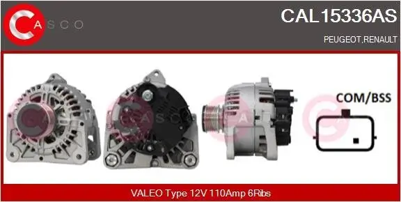 Generator 12 V CASCO CAL15336AS