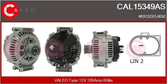 Generator 12 V CASCO CAL15349AS