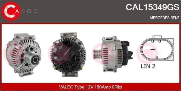 Generator 12 V CASCO CAL15349GS