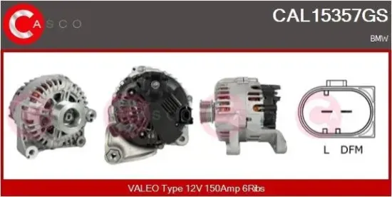 Generator 12 V CASCO CAL15357GS Bild Generator 12 V CASCO CAL15357GS