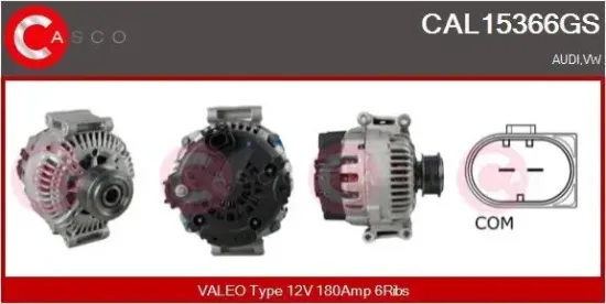 Generator 12 V CASCO CAL15366GS Bild Generator 12 V CASCO CAL15366GS