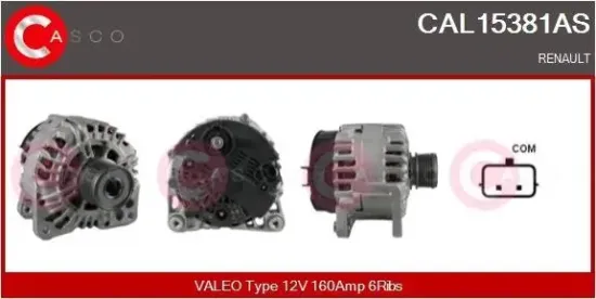 Generator 12 V CASCO CAL15381AS Bild Generator 12 V CASCO CAL15381AS