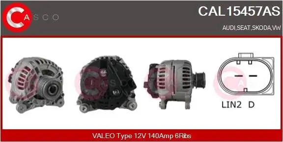 Generator 12 V CASCO CAL15457AS