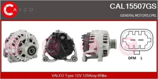 Generator 12 V CASCO CAL15507GS Bild Generator 12 V CASCO CAL15507GS