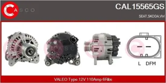 Generator 12 V CASCO CAL15565GS Bild Generator 12 V CASCO CAL15565GS