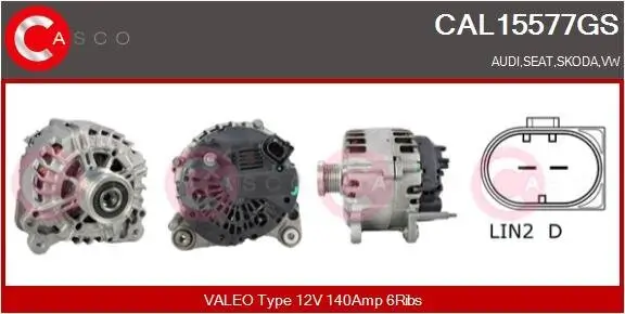 Generator 12 V CASCO CAL15577GS