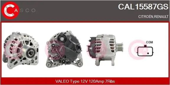 Generator 12 V CASCO CAL15587GS