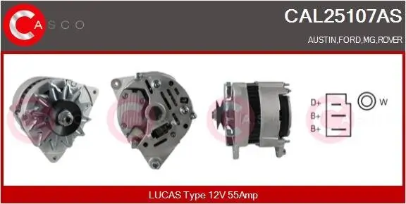 Generator 12 V CASCO CAL25107AS