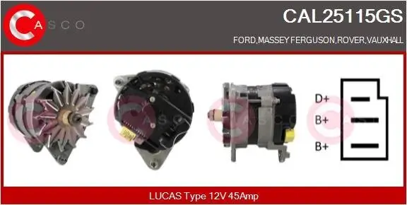 Generator 12 V CASCO CAL25115GS