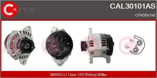 Generator 12 V CASCO CAL30101AS Bild Generator 12 V CASCO CAL30101AS