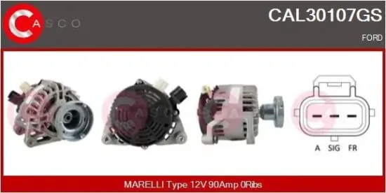 Generator 12 V CASCO CAL30107GS Bild Generator 12 V CASCO CAL30107GS