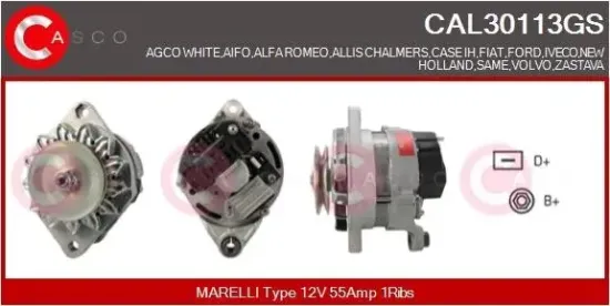 Generator 12 V CASCO CAL30113GS Bild Generator 12 V CASCO CAL30113GS