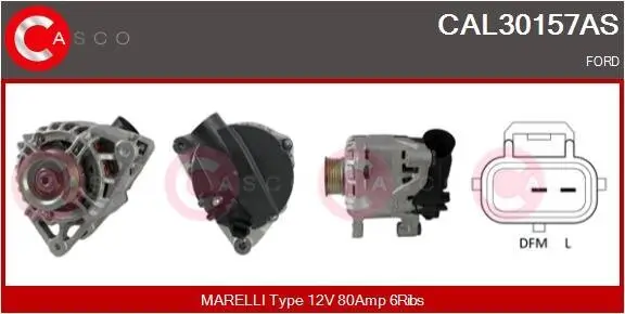 Generator 12 V CASCO CAL30157AS