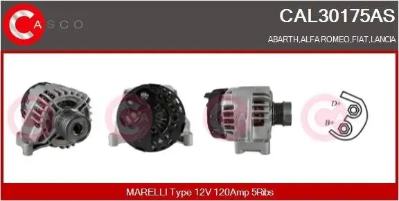 Generator 12 V CASCO CAL30175AS