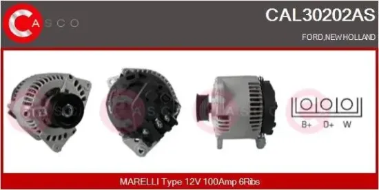 Generator 12 V CASCO CAL30202AS Bild Generator 12 V CASCO CAL30202AS