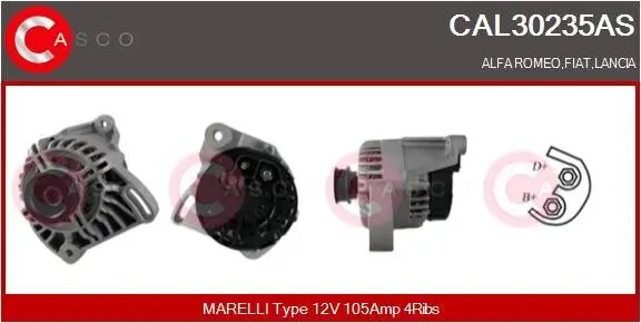 Generator 12 V CASCO CAL30235AS