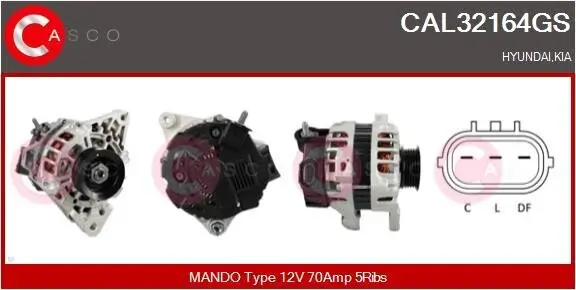 Generator 12 V CASCO CAL32164GS