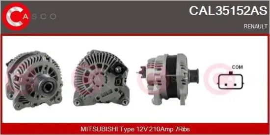 Generator 12 V CASCO CAL35152AS Bild Generator 12 V CASCO CAL35152AS