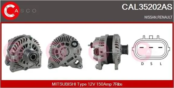 Generator 12 V CASCO CAL35202AS