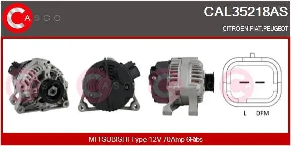 Generator 12 V CASCO CAL35218AS