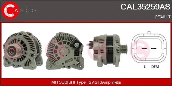 Generator 12 V CASCO CAL35259AS