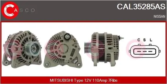 Generator 12 V CASCO CAL35285AS