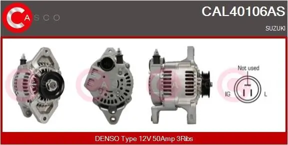 Generator 12 V CASCO CAL40106AS