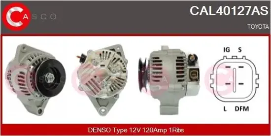 Generator 12 V CASCO CAL40127AS Bild Generator 12 V CASCO CAL40127AS