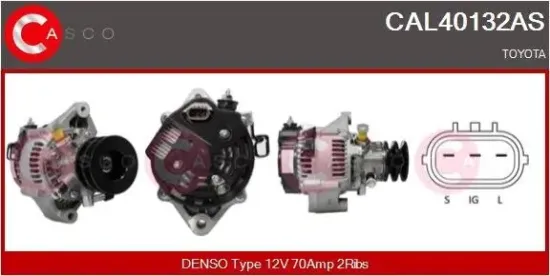 Generator 12 V CASCO CAL40132AS Bild Generator 12 V CASCO CAL40132AS