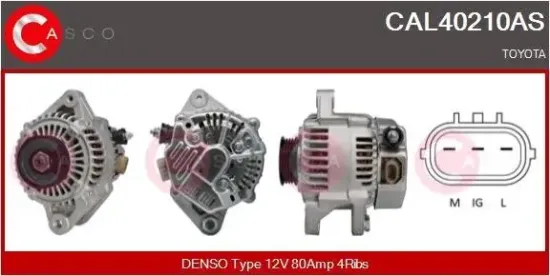 Generator 12 V CASCO CAL40210AS Bild Generator 12 V CASCO CAL40210AS