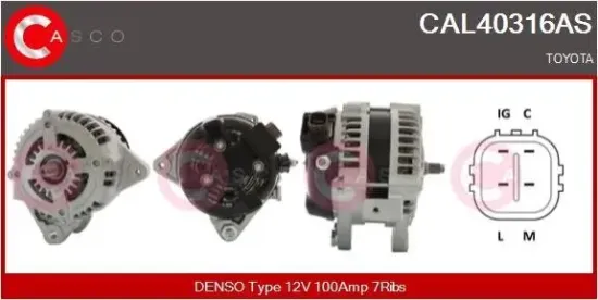 Generator 12 V CASCO CAL40316AS Bild Generator 12 V CASCO CAL40316AS