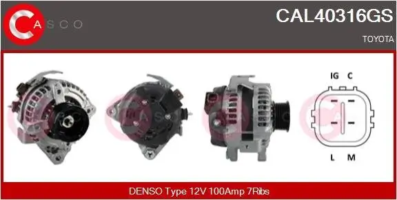 Generator 12 V CASCO CAL40316GS