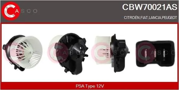 Innenraumgebläse 12 V CASCO CBW70021AS