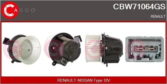 Innenraumgebläse 12 V CASCO CBW71064GS