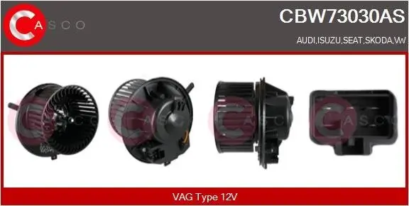 Innenraumgebläse 12 V CASCO CBW73030AS