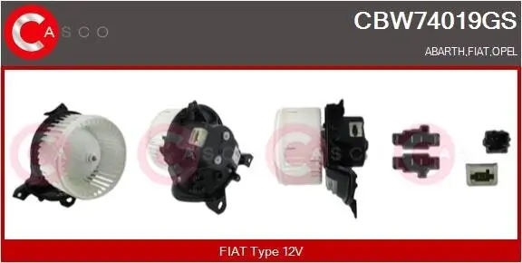 Innenraumgebläse 12 V CASCO CBW74019GS