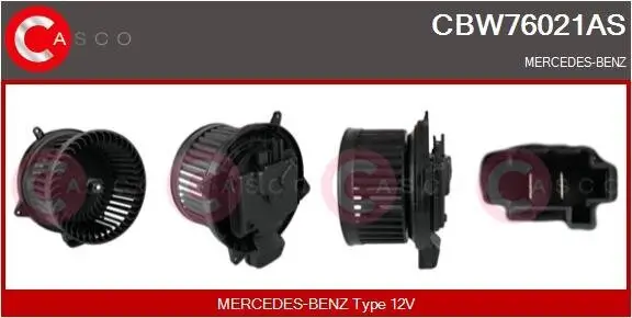 Innenraumgebläse 12 V CASCO CBW76021AS