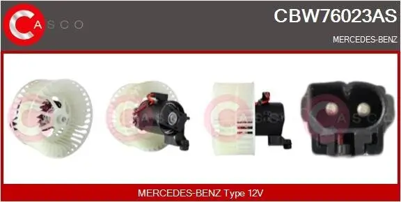 Innenraumgebläse 12 V CASCO CBW76023AS