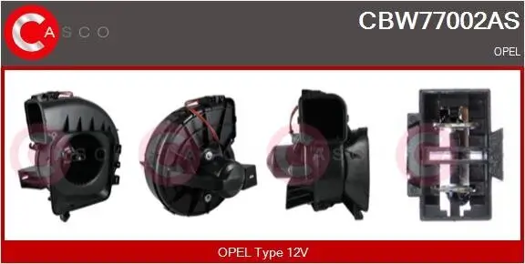 Innenraumgebläse 12 V CASCO CBW77002AS