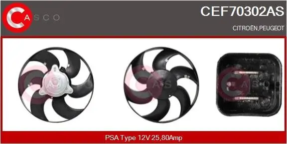 Lüfter, Motorkühlung 12 V CASCO CEF70302AS