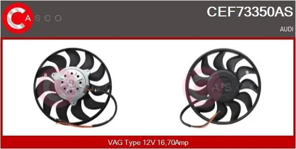 Lüfter, Motorkühlung 12 V CASCO CEF73350AS