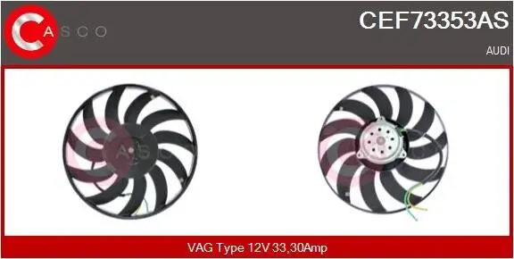 Lüfter, Motorkühlung 12 V CASCO CEF73353AS