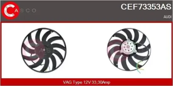 Lüfter, Motorkühlung 12 V CASCO CEF73353AS Bild Lüfter, Motorkühlung 12 V CASCO CEF73353AS