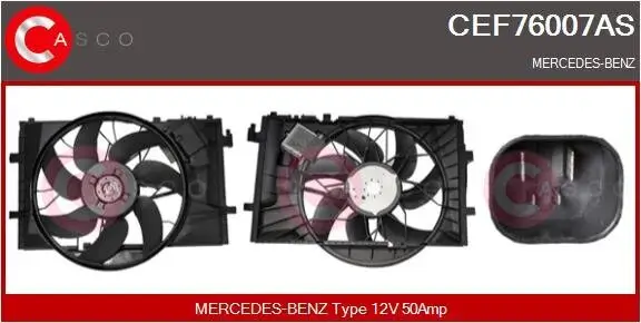 Elektromotor, Kühlerlüfter 12 V CASCO CEF76007AS