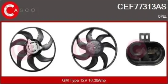 Lüfter, Motorkühlung 12 V CASCO CEF77313AS Bild Lüfter, Motorkühlung 12 V CASCO CEF77313AS