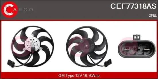 Lüfter, Motorkühlung 12 V CASCO CEF77318AS Bild Lüfter, Motorkühlung 12 V CASCO CEF77318AS