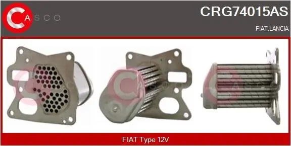 Kühler, Abgasrückführung 12 V CASCO CRG74015AS Bild Kühler, Abgasrückführung 12 V CASCO CRG74015AS