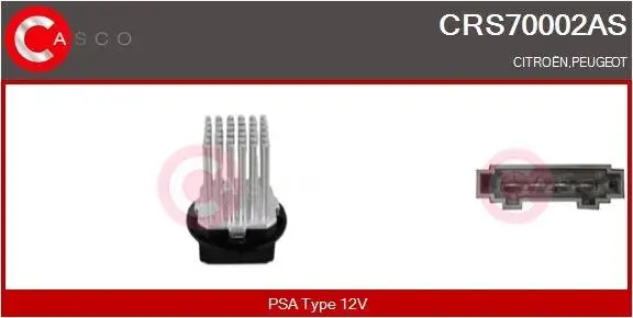 Widerstand, Innenraumgebläse 12 V CASCO CRS70002AS