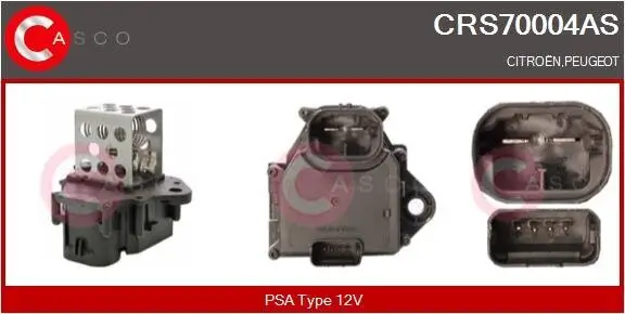 Vorwiderstand, Elektromotor (Kühlerlüfter) 12 V CASCO CRS70004AS